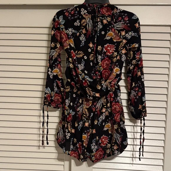 Floral Black Jumpsuit - Picture 2 of 6